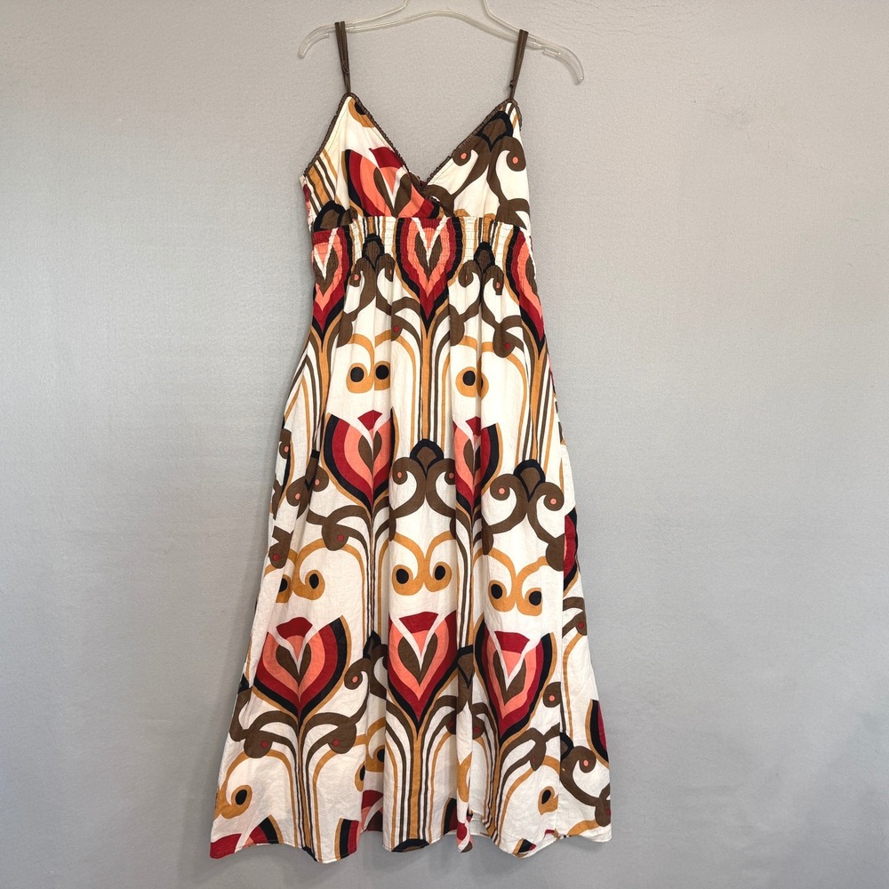 Speed Control Retro Abstract Maxi Dress Womens Size M Boho Artsy Y2K‎